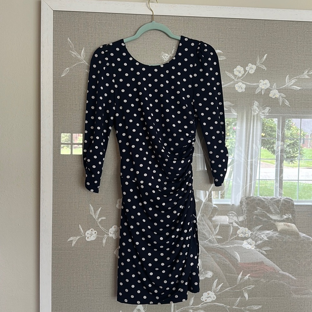 Small Navy and White Polka Dot dress